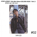 ATEEZ 12. mini album Golden Hour Part.3 POCA versioon. Ametlik fotokaardi QR-koodi pildikaart San - QR #2