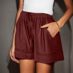 Naiste vabaaja suvised elastsed rannap&uuml;ksid Solid vabaaja l&uuml;hikesed p&uuml;ksid L