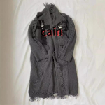 Tume Subkultuur Vintage Vana Kampsun Kampsun Rebitud Meeste ja Naiste Rebitud Punk Keskmine ja Pikk Kootud Jakk One size black