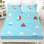 Uus mere stiilis ookeani purjekas ookeani vaim pingulduslinik King Queen &Uuml;he suurusega pingulduslinikute komplekt padjap&uuml;&uuml;ridega teismelistele poistele kingitus 90x190x40cm 2pcs white
