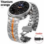 Titaanist rihm ilma vahedeta Samsung Galaxy Watch 8 Classic 46mm jaoks, luksuslik metallist k&auml;ev&otilde;ru Galaxy Watch 8 44mm 40mm jaoks Galaxy Watch 8 44mm