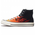 Converse 1970ndad 70 Hi Flame K&otilde;rged L&otilde;uendkingad Unisex Must ja Punane Tikkimine 35