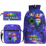 Dandy maailm tr&uuml;kitud mood laste pliiatsikott messenger kott kolmeosaline komplekt alg- ja keskkooli koolikott No Specifications