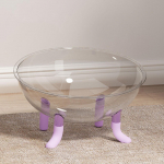 Capsule Cat Bed House Lightweight Raised Acrylic Dome Easy to Clean Gift Ornament Kitten roheline