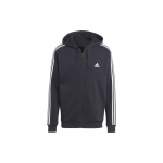 adidas Essentials Fliis 3 triibuga t&auml;islukuga kapuutsim&uuml;ts Must Meeste Streetwear IB4029 M