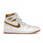 Air Jordan 1 Retro High OG Metallic Gold Naiste Tossud Valge Kummi-Helepruun FD2596-107 36.5
