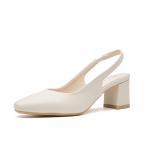 Moodsad vabaaja moodsad k&otilde;rged kontsad kingad Slingback mugavad kingad Suur suurus 41 Khaki Valge Naiste kontsaga kontoripeo pulmakleidikingad 34
