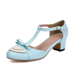 Moodsad Naiste K&otilde;rged Kontsad Mary Jane Kingad Pumbad Kingad Vibu Paksu Kontsaga Vabaaja Daamide Pumbad Roosa Chaussures Femme Lolita Kingad 35-43 42 sinine