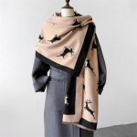 Luksusbr&auml;nd Ka&scaron;miir Naiste Loomamuster Sall Talvine Soe Salli ja &Uuml;mbris Banaanip&auml;evitus Pashmina Naiste Foulard Ruudukujuline Paks Tekk Poncho gray