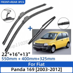 3 tk Fiat Panda 169 2003-2012 jaoks 22 +16 +13 Eesmised ja tagumised kojameheterad Tuuleklaasi Akna L&otilde;ikuri Tarvikud 2011 2012 must
