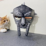 MF DOOM Mask Mad Villain Graveeritud Terasest N&auml;okaitse Keskaegne K&auml;sitsi Sepistatud Mask