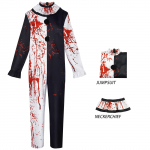 Filmikunst Klouni Cosplay Kost&uuml;&uuml;m Terrifier 2 Kunst Kloun Cosplay Verine Meestele Naistele Pidu Halloween Jumpsuit as the picture-S&Cosplay