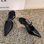 Suvised Luksuslikud Naiste Roosipunased K&otilde;rged kontsad Suletud varbaga Slides Muulad Br&auml;ndi Naiste tikk-kontsad Sussid Disainer peokingad 5