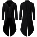 Meeste Naiste Unisex Gooti Tuulejope Retro Smoking Kirjanduslik Retro Piraadikate XXL must