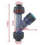I.D 20~63mm L&auml;bipaistev PVC Y-t&uuml;&uuml;pi filter Akvaariumi Kalapaagi Niisutusfiltrid Aia Veetoru Filtrite &Uuml;hendusosa