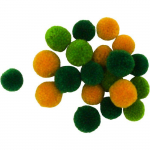 Pompon rond en laine Camaieu Vert 20 pi&egrave;ces