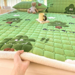 Uus Milk Velvet tepitud madrats, flanell, paksendatud &uuml;hev&auml;rviline tatami matt madratsi kaitsematt 90*200cm tumehall v&auml;rv