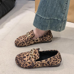 CRLAYDK Talvised Naiste Suede Kingad Leopardimustriga Karusnahaga Voodriga Vabaaja Penny Loaferid Retro Naiste Mokassiinid S&otilde;idu Slip On Paat Madalad 42