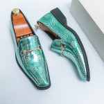 Moodne Luksuslik Disainer Moodsad Terava Otsaga L&auml;ikivast Nahast Slip-On Kingad Meeste Vabaaja Loaferid &Auml;ri Formaalne Kleit Jalan&otilde;ud Zapatos Hombre 38