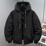 Suurused 5XL-11XL Moodne Talvine Meeste Jakk Kapuutsiga Vabaaja L&otilde;tv Paks Soe &Uuml;legabariidiline &Uuml;ler&otilde;ivad Meeste Joped 5XL must