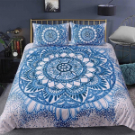 Boheemlaslik 2/3 tk Boho Mandala Voodipesukomplekt &Uuml;heinimesevoodi, Queen-suurus, King-suurus Tekk, Voodikate, Tepitud kate ja Padjap&uuml;&uuml;r Pehme Voodipesu 70x133cm 2pcs