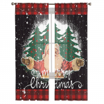 J&otilde;uluvana j&otilde;ulupuu lumehelves Plaid L&auml;bipaistvad kardinad Koduakna sisustus Voile t&uuml;llkardinad elutuppa Magamistoa k&ouml;&ouml;k W135 x H115cm x1