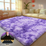 Siidine Unistus Lilla Vaip K&otilde;rgekvaliteediline Vaip Elutuppa T&uuml;drukute Magamistuppa Voodi&auml;&auml;rsed Matid Soojad Pestavad Vaibad Kodu Dekoor 100x160CM (3.3X5.3FT purple