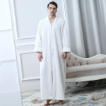 Paari Paksust Flanellist Hommikumantel - Meeste Suur Suurus & Naiste Korallfliis M (80-120 lbs, 150-160 cm) gray