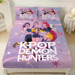 3 tk K-Pop deemonik&uuml;tid Prindiga S&uuml;damikuta Paigaldatav Linu komplekt Mitu suurust Pehme Voodikate Magamistoa Voodipesu Kaunistus Masinpestav 100x191cm