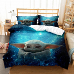 Sw Baby Yoda The Mandalorian Voodipesukomplektid Tekk Tekikott Voodikate Tekikott Padjap&uuml;&uuml;r 2-3 Osalised Komplektid Laste T&auml;iskasvanu Suurused EU Single 135x200cm