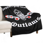 Outlaw mc Toetav kingitus Halloweeni p&auml;evaks, T&auml;nup&uuml;hadeks, J&otilde;uludeks Klassikaline viskepledd Kohandatud disainerid Uinakuks Retrostiilis tekid 30x40in