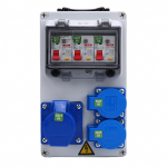 V&auml;lisjaotuskast 250x150x100mm 16A 3-pin Kaasaskantav jaotuskast Toitepesa korpus ehitusplatsile