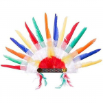 Aksessuaar - Mitmev&auml;rviline India sulgedest peakate - 58 x 38 cm - Mitmev&auml;rviline - T&auml;iuslik kost&uuml;&uuml;m puhas