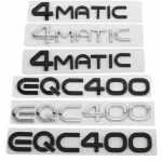 3D ABS Auto Tagumine Pagasiruum EQC400 4MATIC M&auml;rk Embleem Kleebised Kleepm&auml;rk Logo Mercedes EQA EQB EQE EQC 400 jaoks 4MATIC-Gloss Black