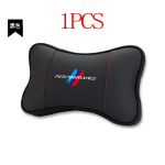 1Pcs Car Seat Headrest Auto Neck Pillow For BMW Performance F10 F20 F30 E90 E46 E60 X1 X5 X3 X7 M Auto accessories interior black-P1