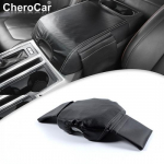 for 2015- Ford F150 Armrest Box Cover Pad Storage Bag Leather Carbon Fiber