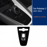 Auto k&auml;igukasti kate Kast Sisekile LHD RHD Polestar 2 jaoks -2024 PET-kleebis L&auml;ikiv must S&uuml;siniktekstuur Kriimustuskindel glossy black
