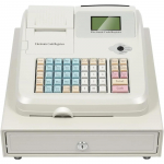 Kassaaparaat 48 klahvi LED-ekraan Elektrooniline kassapidaja Raha haldus POS-s&uuml;steem Kiire termoprinter Digitaalne kassaaparaat valge