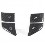 Real carbon fiber For Chevrolet Corvette C8 Z51 Z06 - Car Steering Wheel Button Cover Sticker Interior Accessories yellow carbon fiber