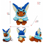 Eevee Cos Umbreon Espeon Jolteon Flareon Glaceon Vaporeon Sylveon Leafeon Pehmed m&auml;nguasjad T&auml;istopitud Pehmed Multifilmid K&otilde;igi T&auml;htede Kollektsioon