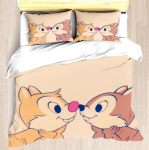 MINISO-Moodsa Prindiga Tekikottide Komplekt Chip &lsquo;n&rsquo; Dale Voodipesu Komplektid Armas T&uuml;drukute Tekikott 3 Osa EU Single(135*200cm)3pcs