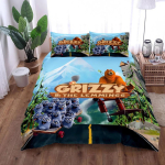 Animatsioon Grizzy ja Lemmingud Voodipesukomplekt Magamistuba Pehme Kaasaegne Voodikatted Mugav Tekikott Tekikate Ja Padjap&uuml;&uuml;r AU Single(140*210cm)3pcs