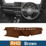 For Suzuki Jimny JB64 JB74   2024 Car Dashboard Cover trument Desk Sun Shade Mat Non-Slip Pad RHD Brown gray