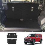 FOR SUZUKI JIMNY NOMADE 2025 2026 Rear Trunk Mat Anti-Dirty Leather Waterproof Cargo Liner Tail box Pad Internal Accessory Leather black