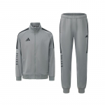 Adidas Poks 3-triibuline Klassikaline Retro Mansetiga P&uuml;ksid Jakk Kaheosaline Vabaaja Spordikomplekt Unisex komplektid Hall TR30JR1BX-GYB+TR30P1R1BX-GYB XL