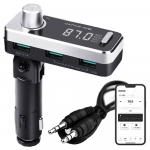 JAAPANI FM-saatja Bluetoothi, ATS-i, kiiruse, 3 USB-pordi, AUX-i, juhtmega autotuhakupi ja tasuta SmartBC rakendusega AVE. Disain-Makstud 5.0 (kiibiga), Laadimine,