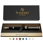 Scriveiner Premium t&auml;itesulepea Omadused Ehtne ja sulepea See keerukas t&auml;itesulepea kinkekomplekt sobib suurep&auml;raselt nii meestele kui Ideaalne ja the must