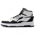 Li Ning Mountain Origin 2.0 Slip Resistant Abrasion Resistant High top Skateboard Shoes Women's Black White AGCT346-1 35