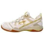 Li Ning Invincible No. ACE Cushioning Slip Resistant Low top Badminton Shoes Men's White Gold AYAR015-4 43