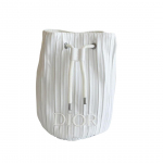 Dior Beauty Valge Volditud T&otilde;mbetraadiga Kott Pleated Drawstring Closure Storage Bag